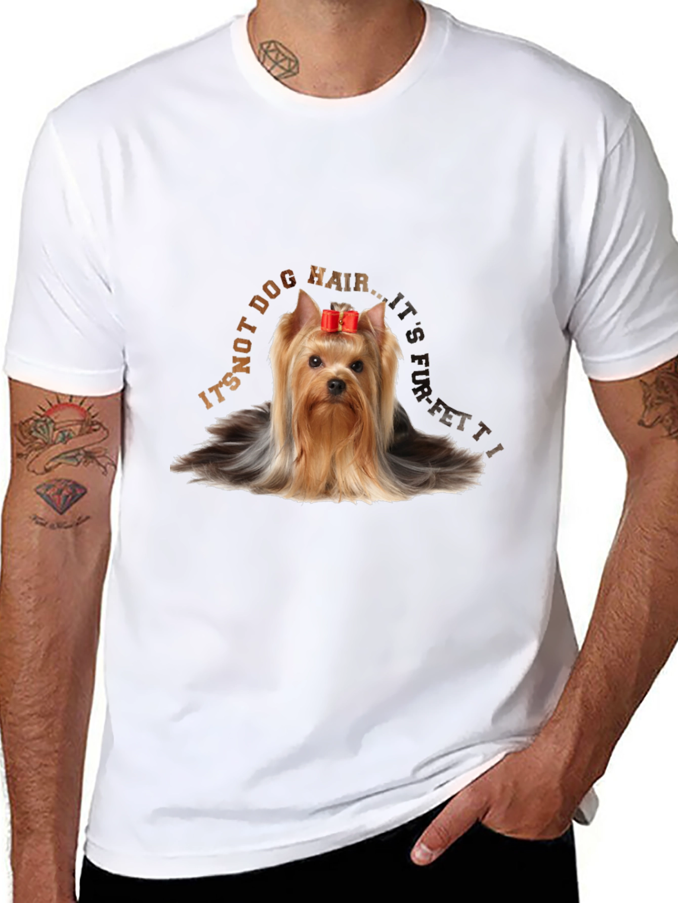 Yorkie Dog Hair Confetti T-Shirt