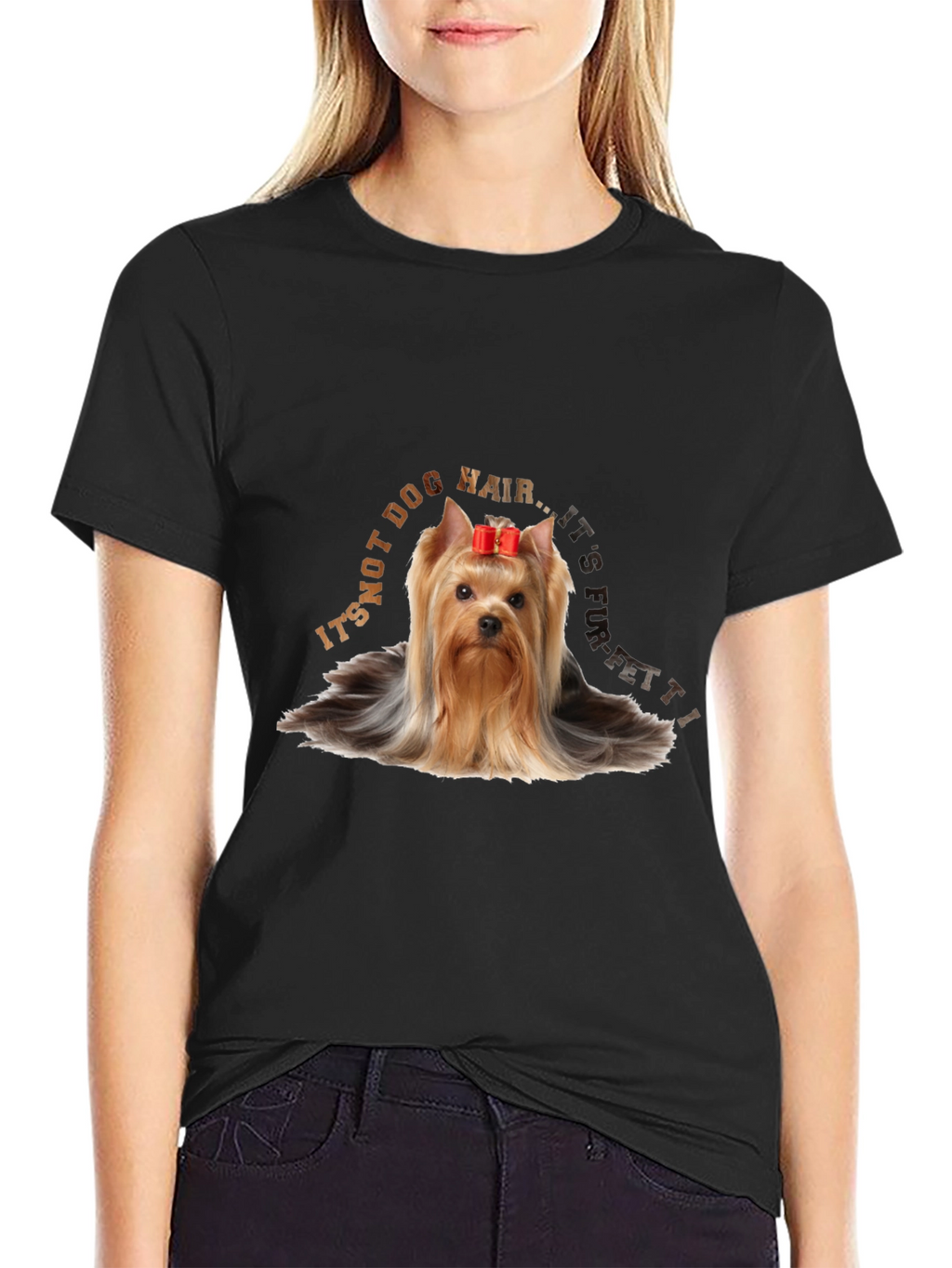 Yorkie Dog Hair Confetti T-Shirt