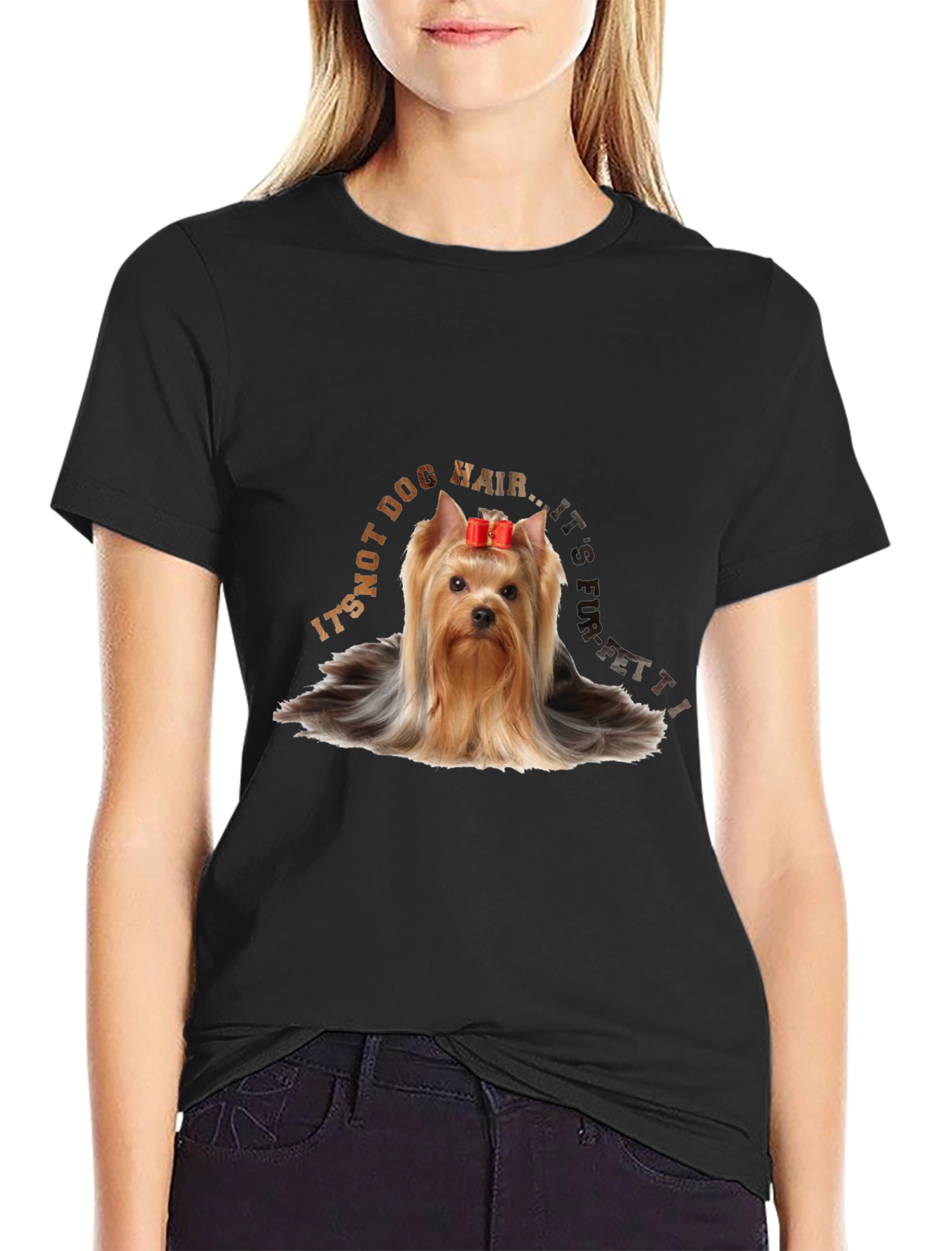 Yorkie Dog Hair Confetti T-Shirt