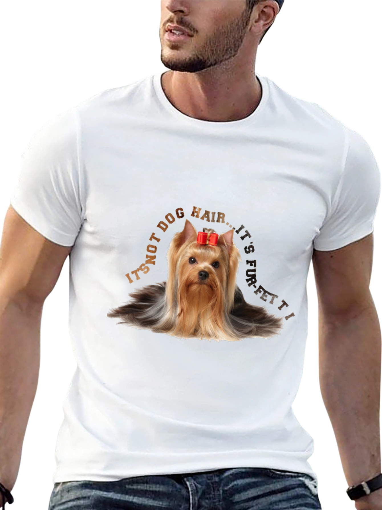 Yorkie Dog Hair Confetti T-Shirt