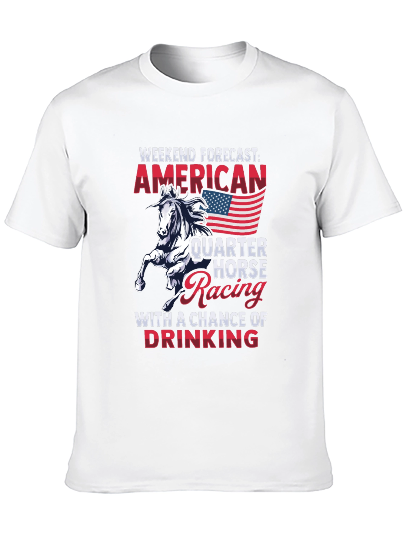 American Quarter Horse Racing T-Shirt Weekend Forecast
