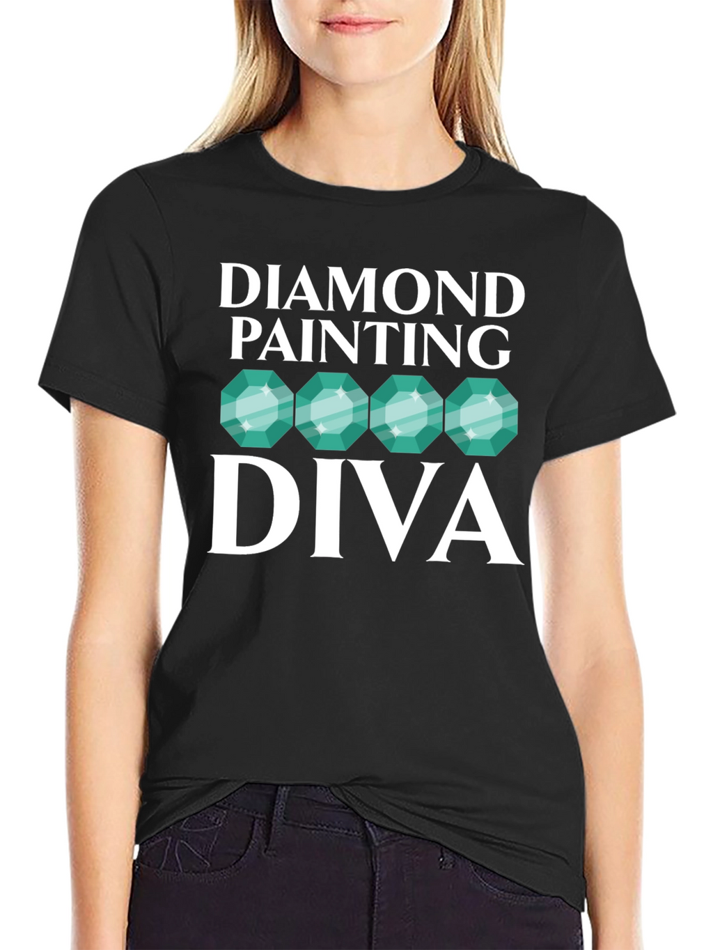 Diamond Painting Diva Black T-Shirt
