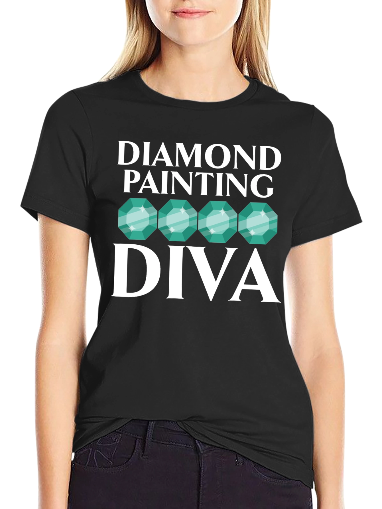 Diamond Painting Diva Black T-Shirt
