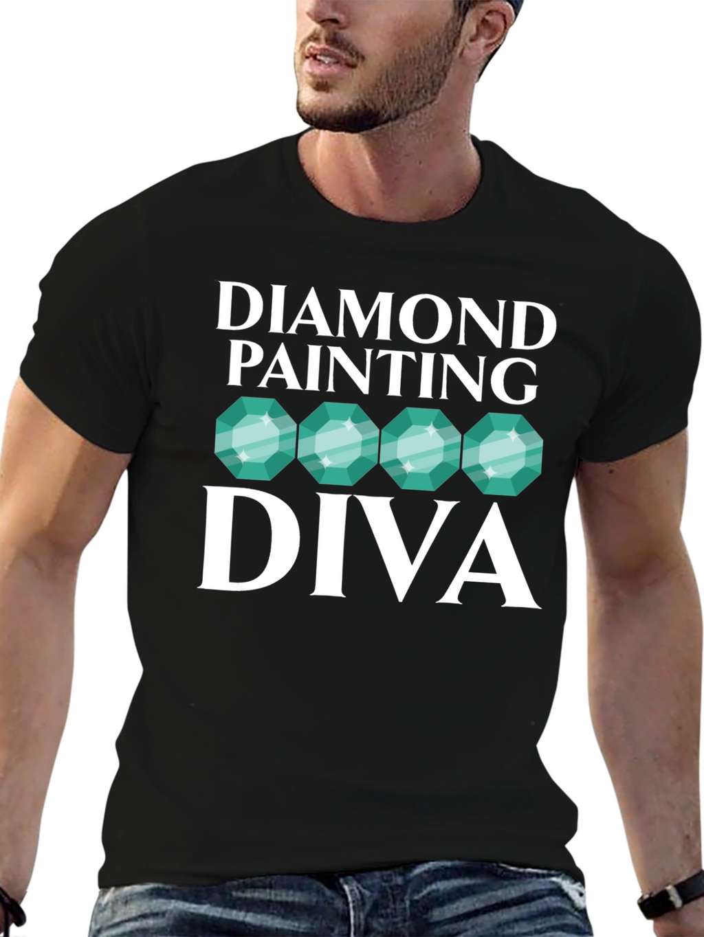 Diamond Painting Diva Black T-Shirt