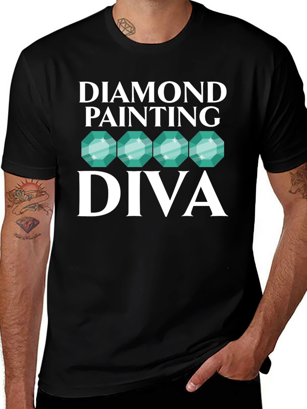 Diamond Painting Diva Black T-Shirt