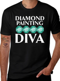 Diamond Painting Diva Black T-Shirt