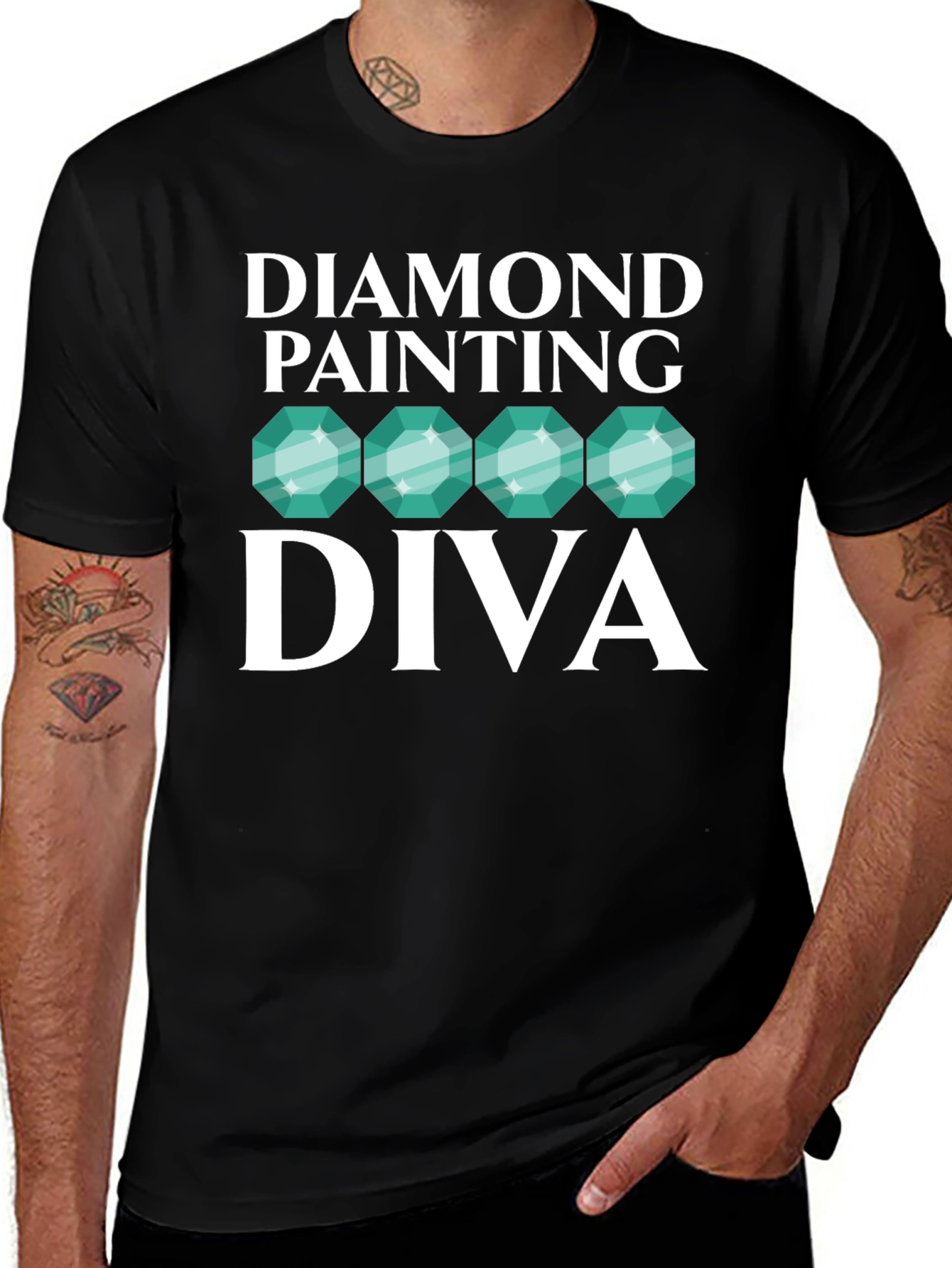 Diamond Painting Diva Black T-Shirt