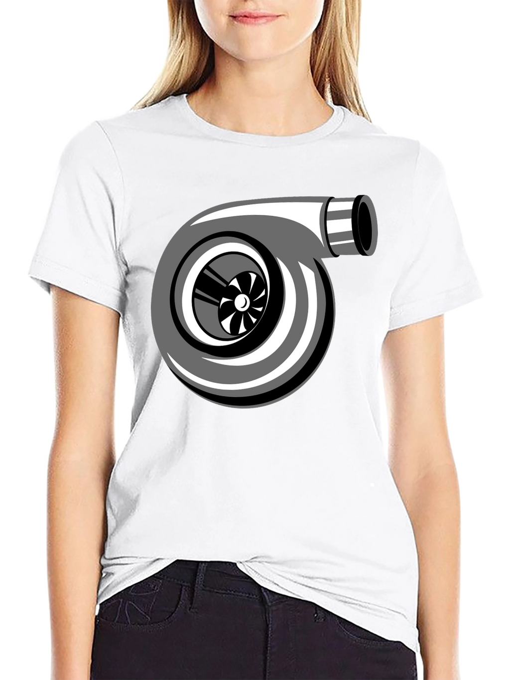 Turbo Graphic Tee - Black Cotton Shirt