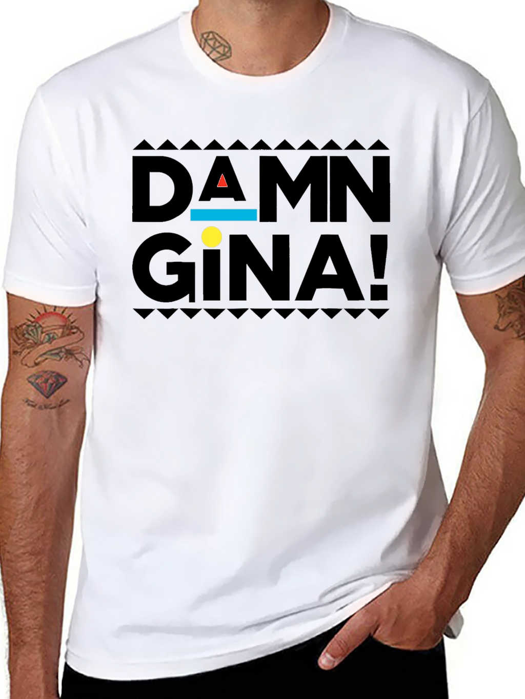 Damn Gina! Black Graphic T-Shirt