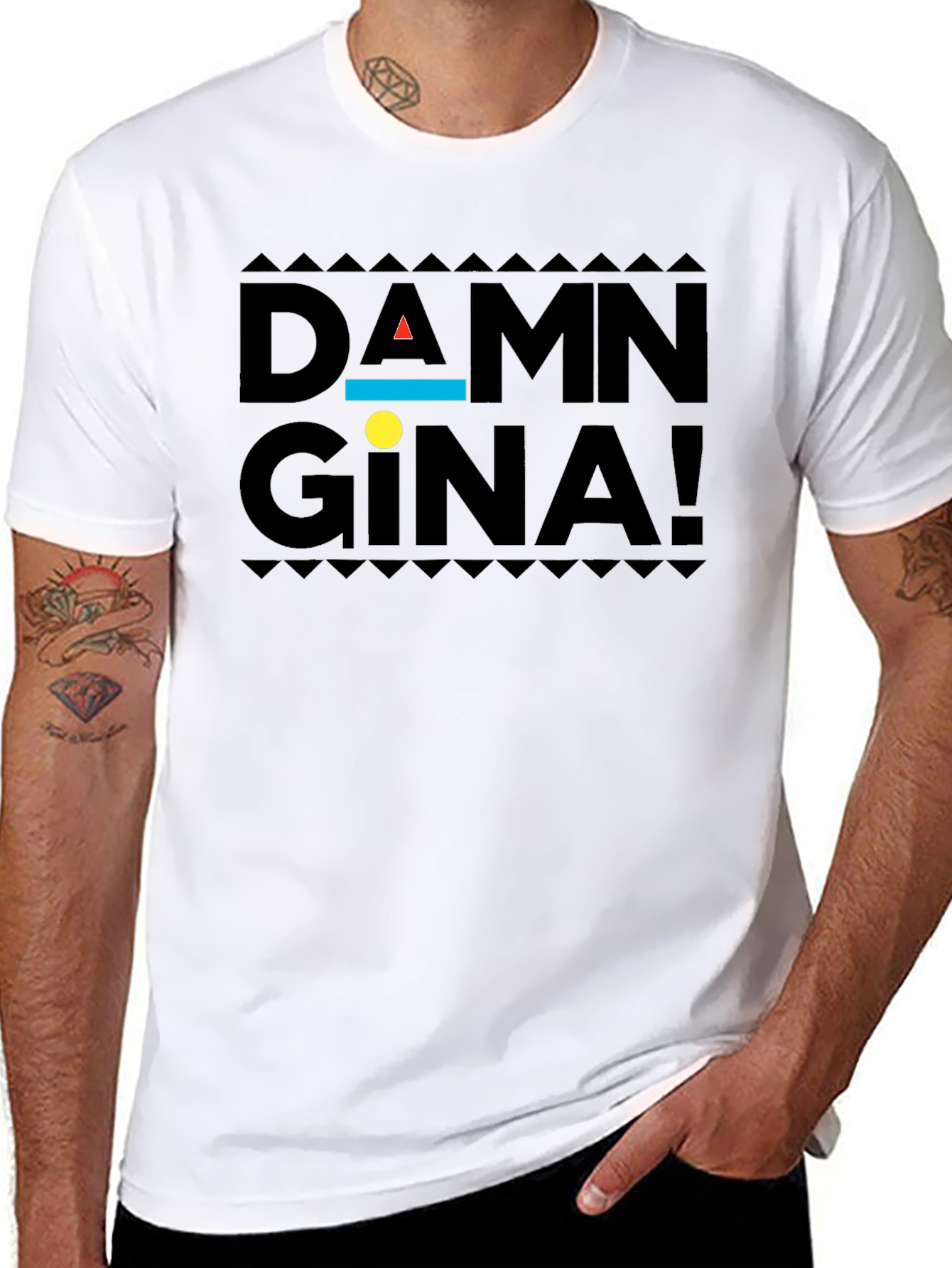 Damn Gina! Black Graphic T-Shirt