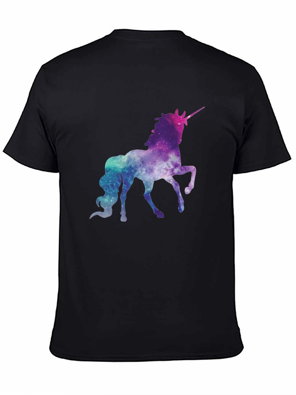 Galaxy Unicorn Graphic Tee - Black
