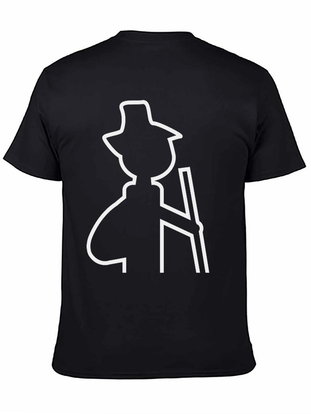 Black T-Shirt with Hiker Graphic