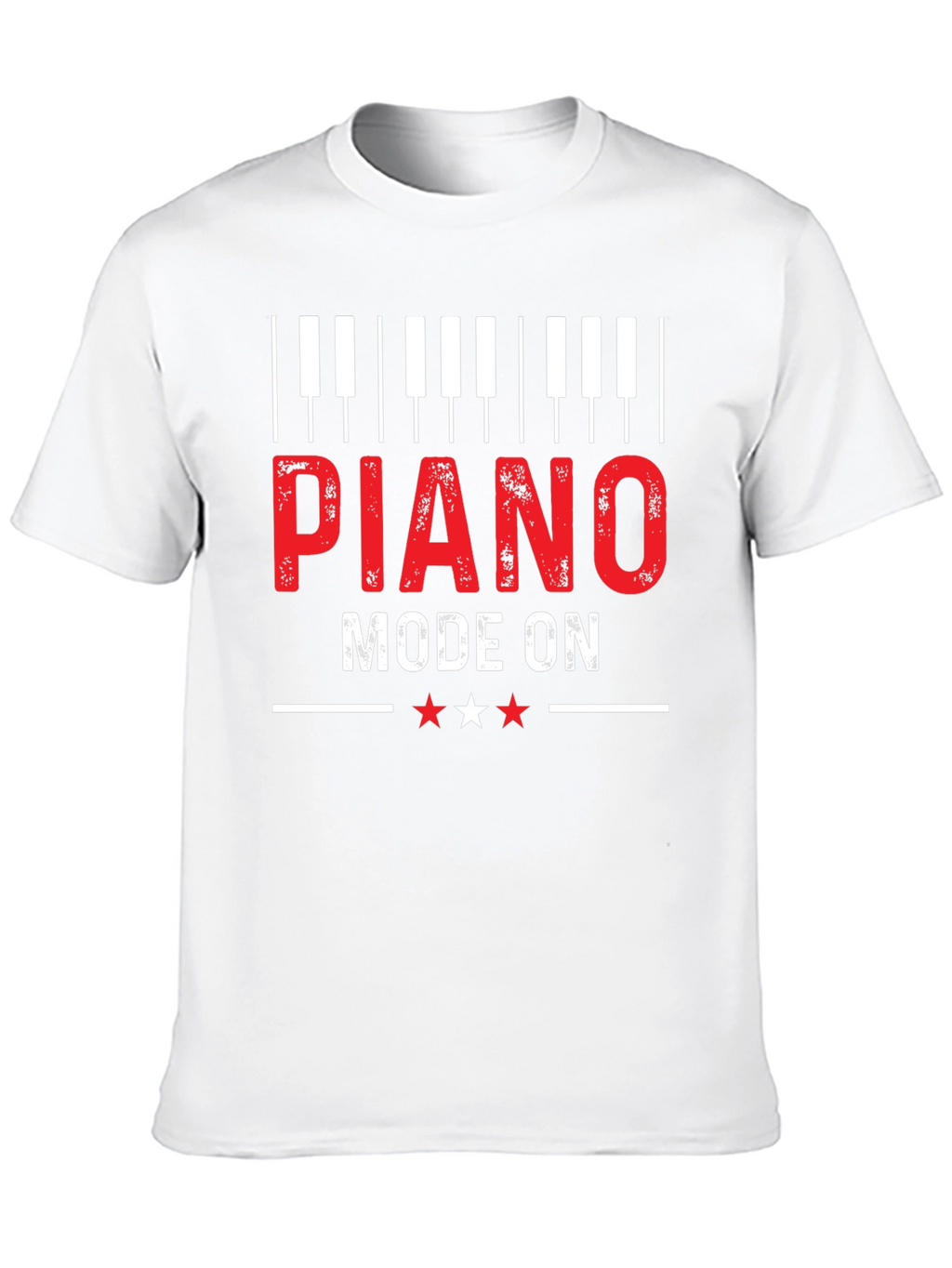 Piano Mode On Graphic Tee - Music Lover Gift