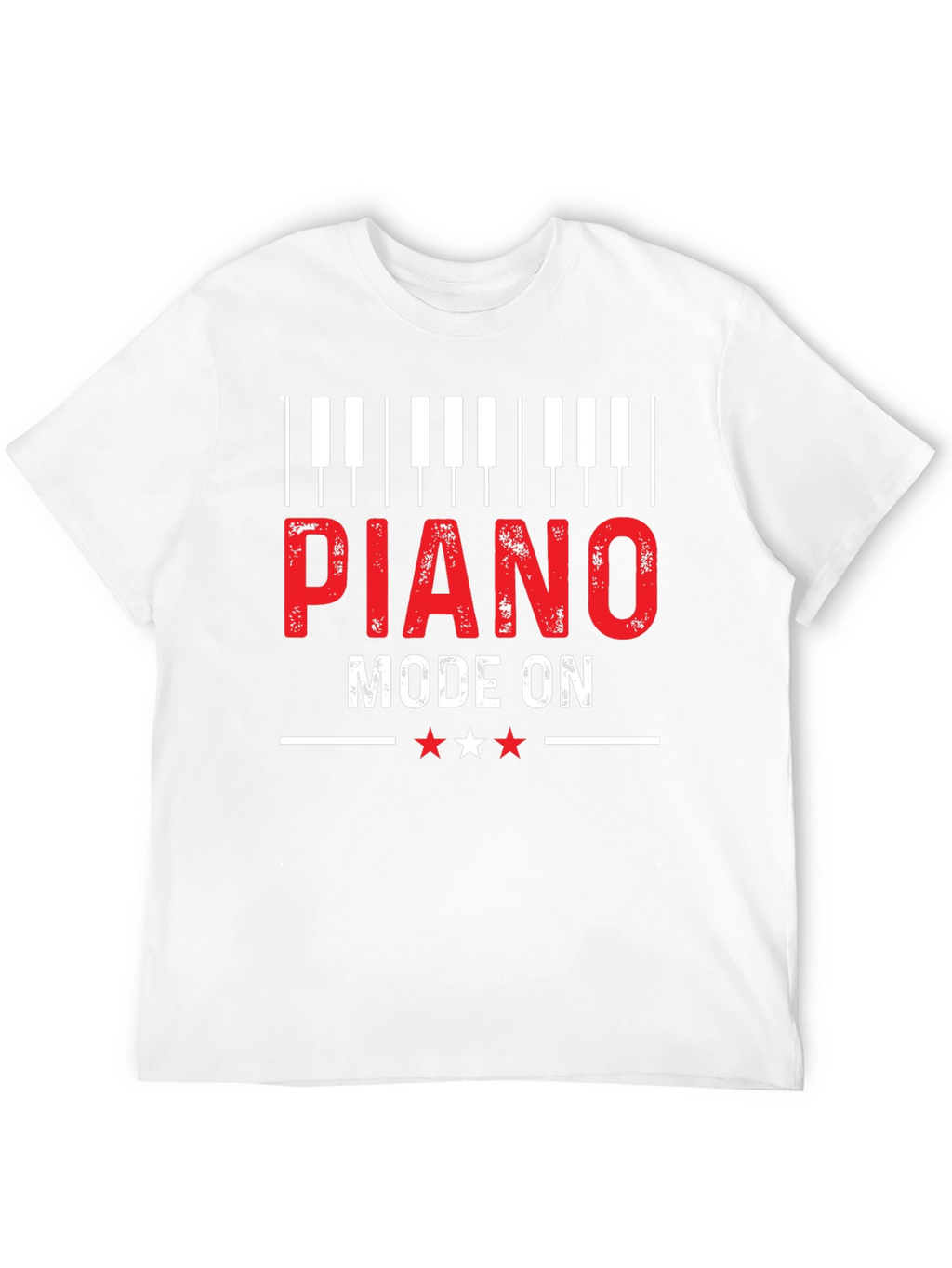 Piano Mode On Graphic Tee - Music Lover Gift