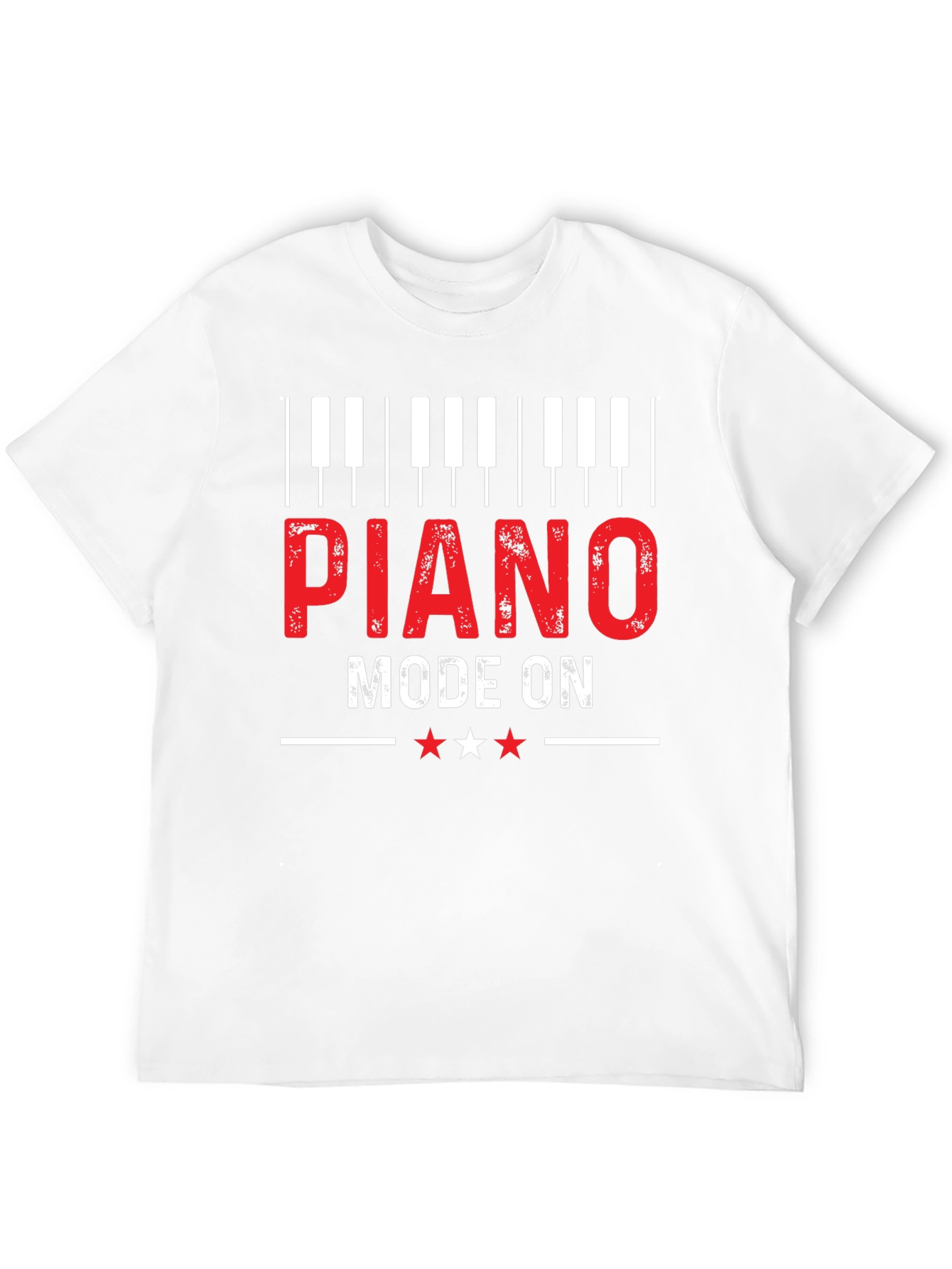 Piano Mode On Graphic Tee - Music Lover Gift