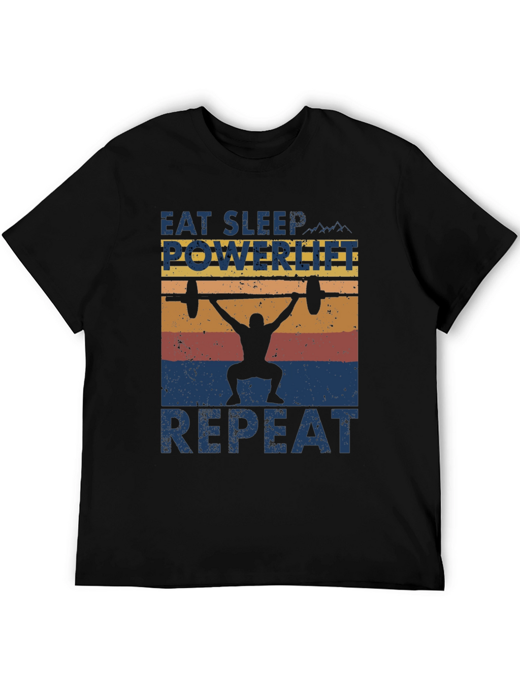 Eat Sleep Powerlift Repeat Mens Graphic Tee