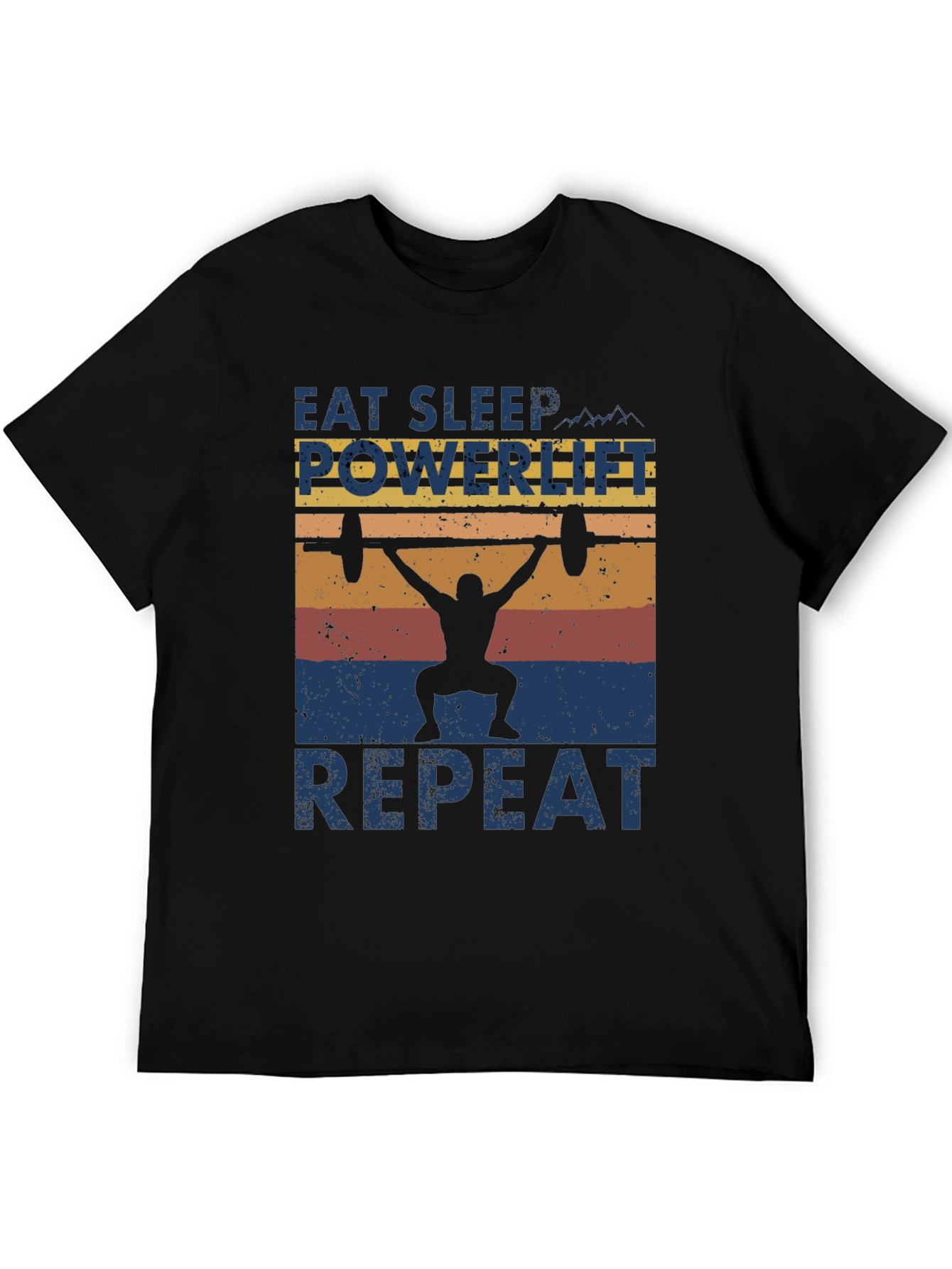 Eat Sleep Powerlift Repeat Mens Graphic Tee