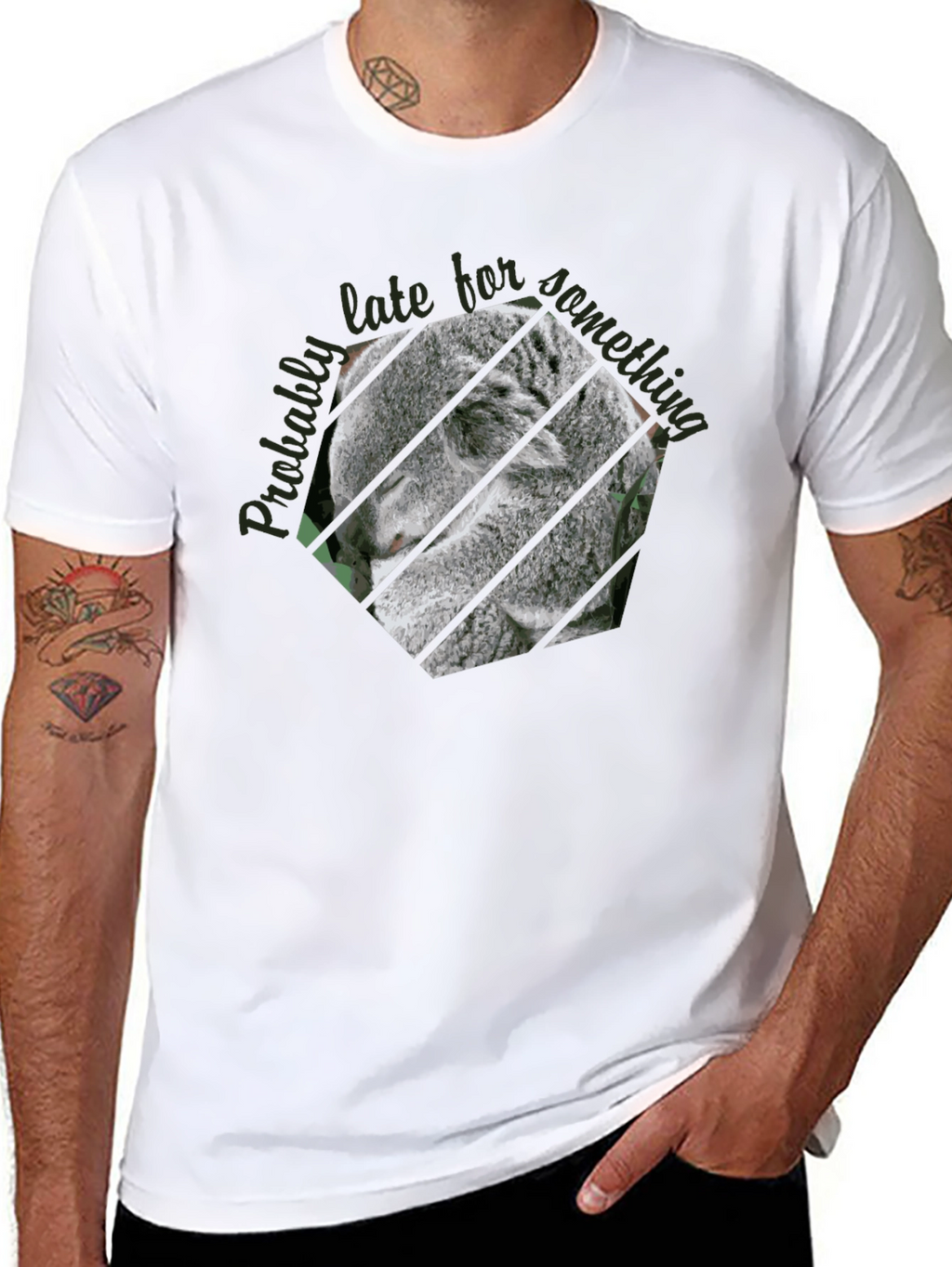 Koala Late Graphic Tee - Casual Comfort