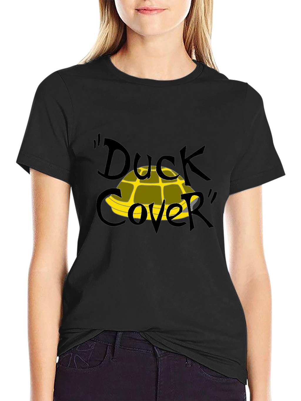 Duck Cover Funny Graphic T-Shirt