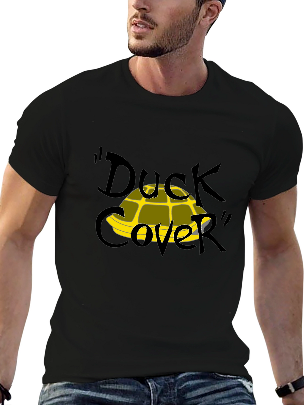 Duck Cover Funny Graphic T-Shirt