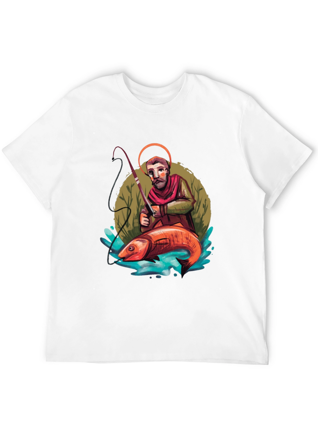 Saint Peter Fishing Graphic Tee - Black