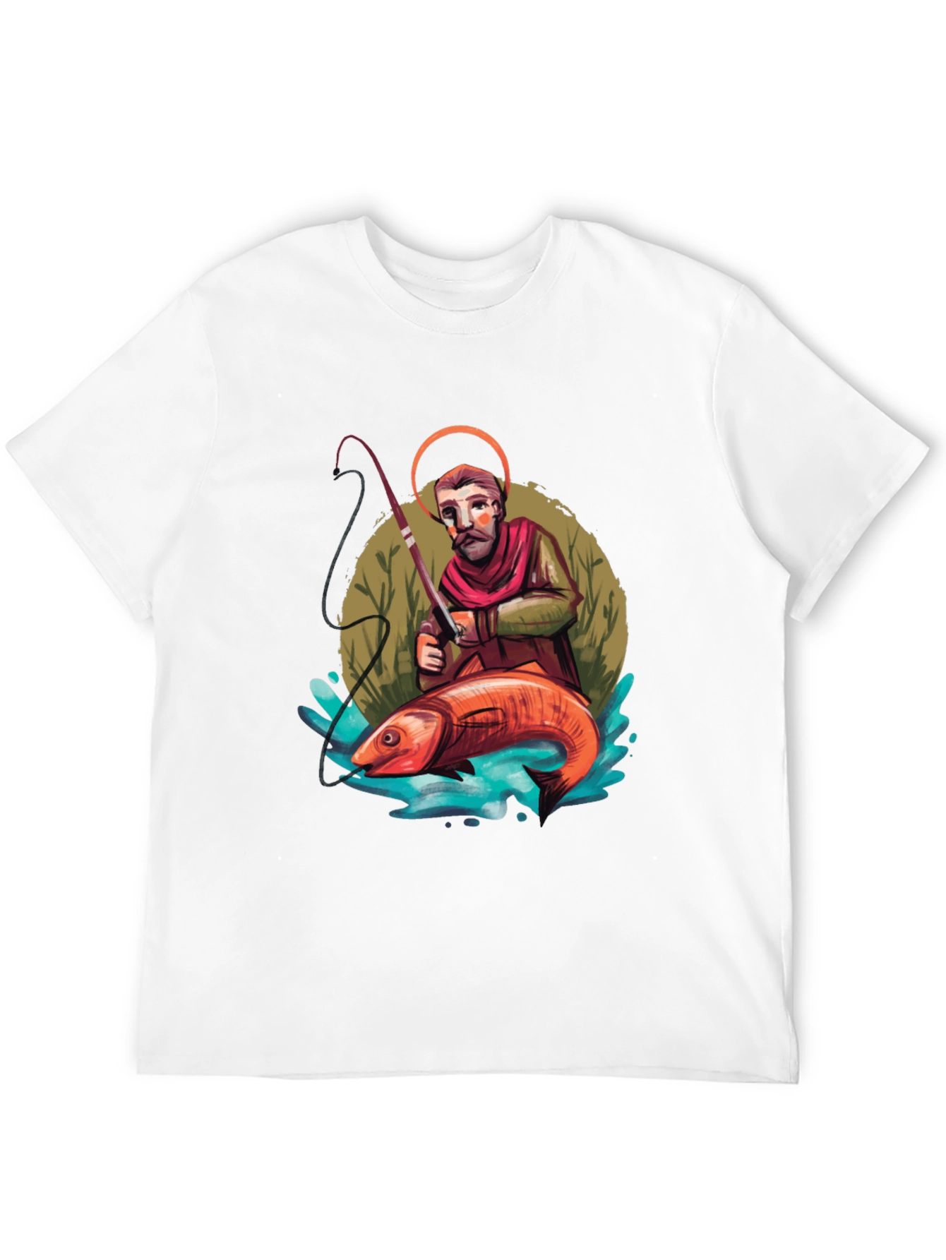 Saint Peter Fishing Graphic Tee - Black