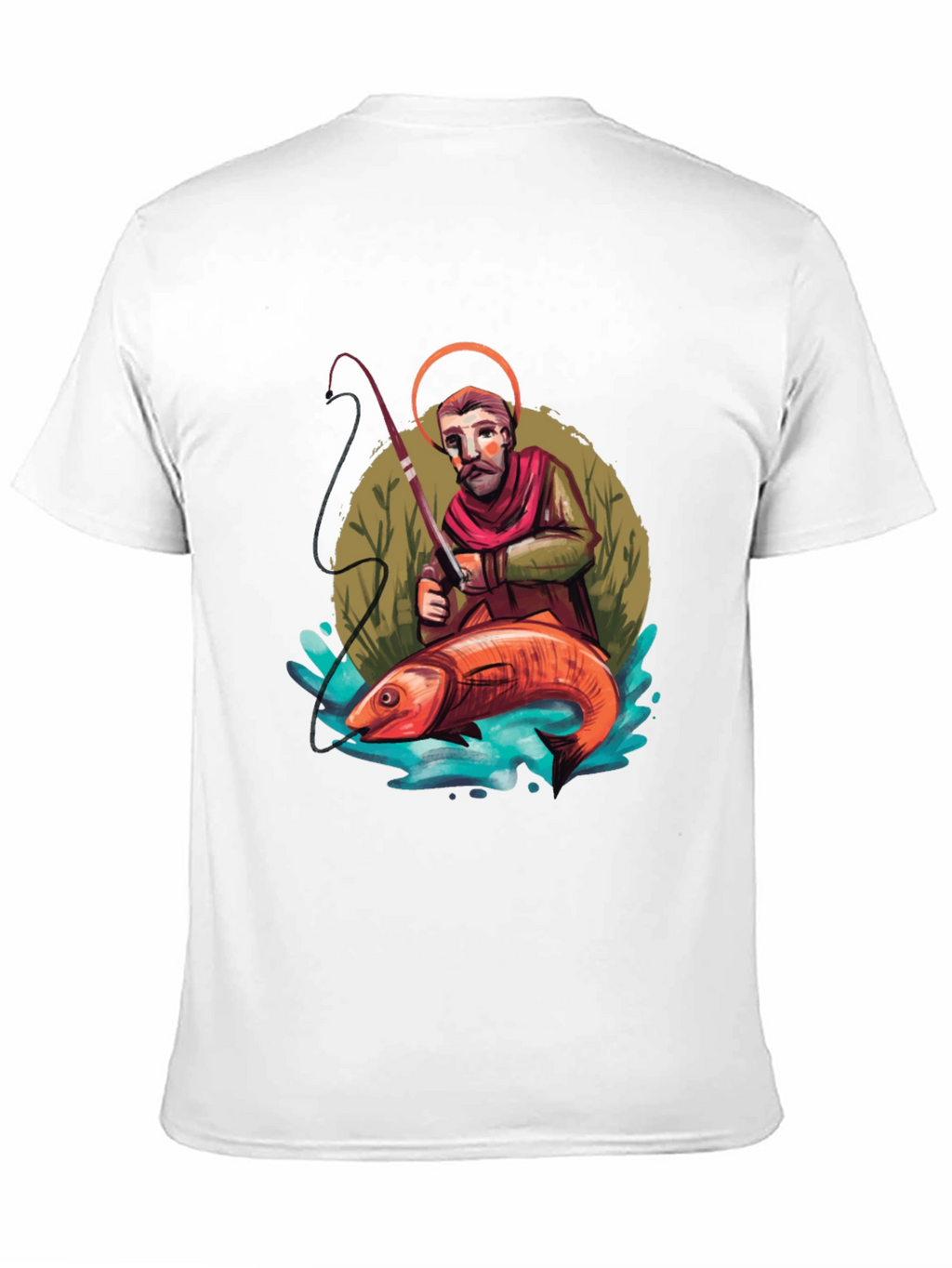 Saint Peter Fishing Graphic Tee - Black