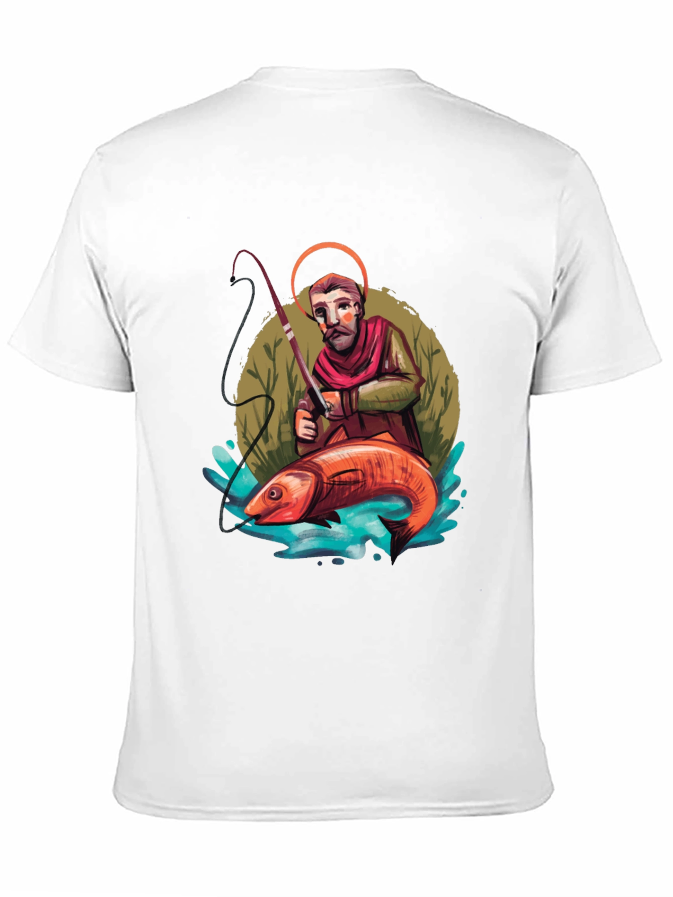 Saint Peter Fishing Graphic Tee - Black