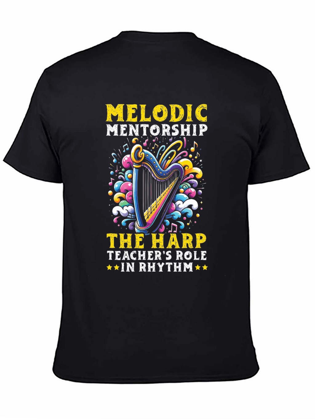 Melodic Mentorship Harp Teacher T-Shirt
