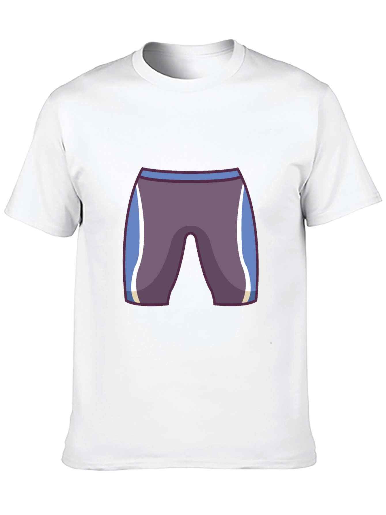 Mens Black T-Shirt with Cartoon Swim Briefs