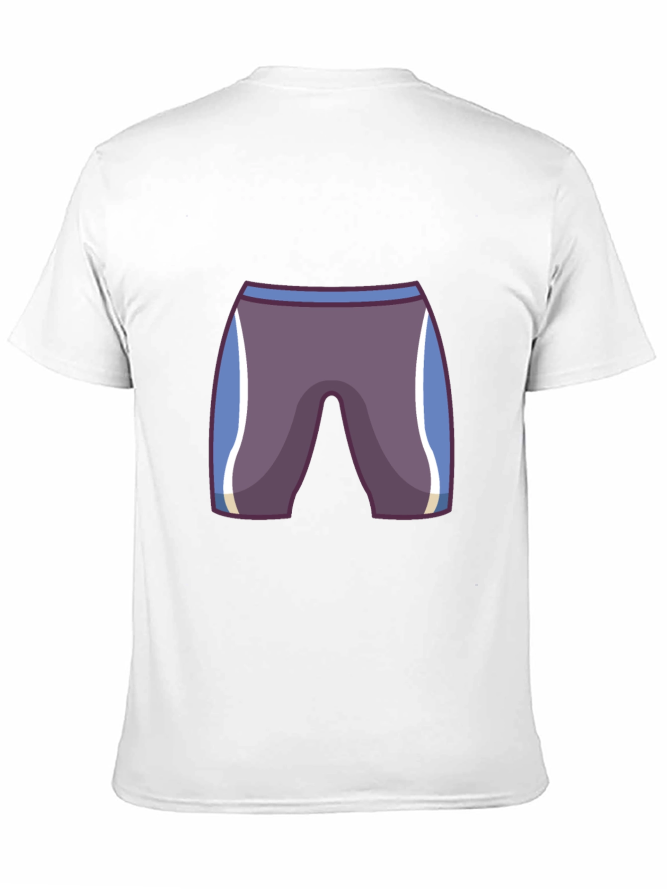 Mens Black T-Shirt with Cartoon Swim Briefs