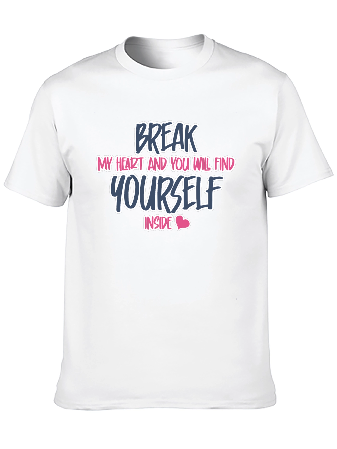 Break My Heart Mens Black Graphic Tee