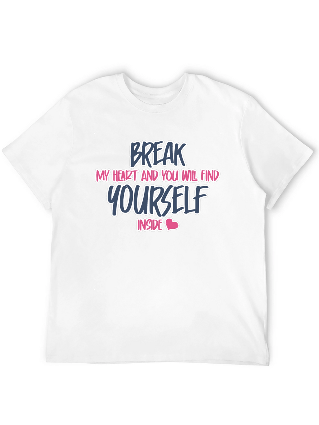Break My Heart Mens Black Graphic Tee