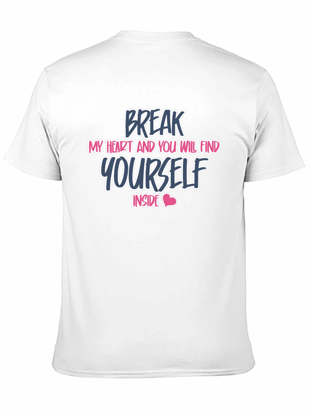 Break My Heart Mens Black Graphic Tee