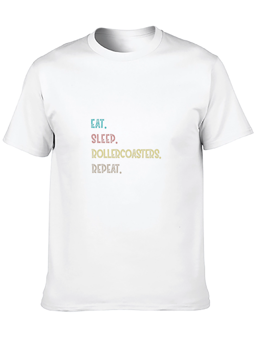 Eat Sleep Rollercoasters Repeat Graphic Tee