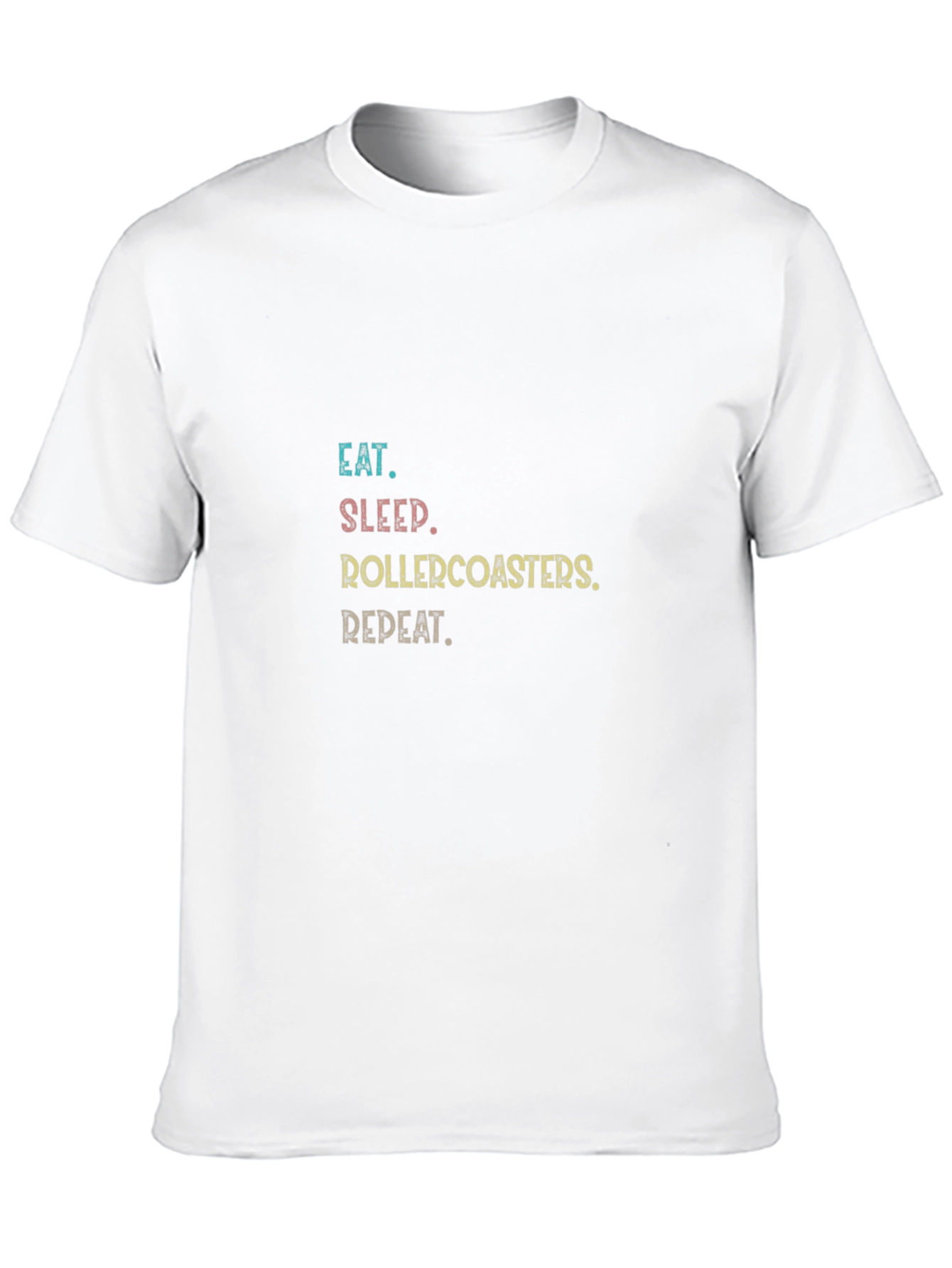 Eat Sleep Rollercoasters Repeat Graphic Tee