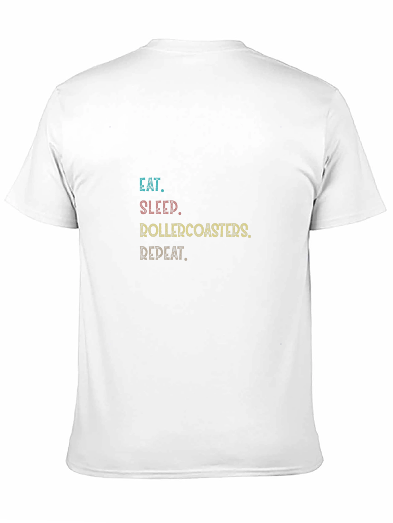 Eat Sleep Rollercoasters Repeat Graphic Tee