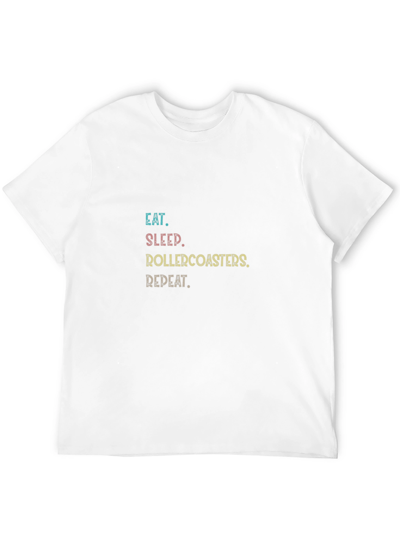 Eat Sleep Rollercoasters Repeat Graphic Tee