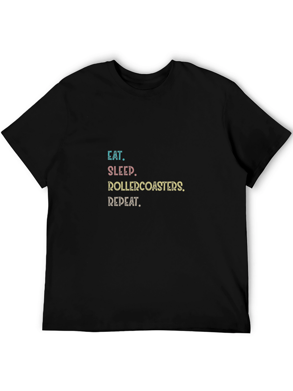 Eat Sleep Rollercoasters Repeat Graphic Tee
