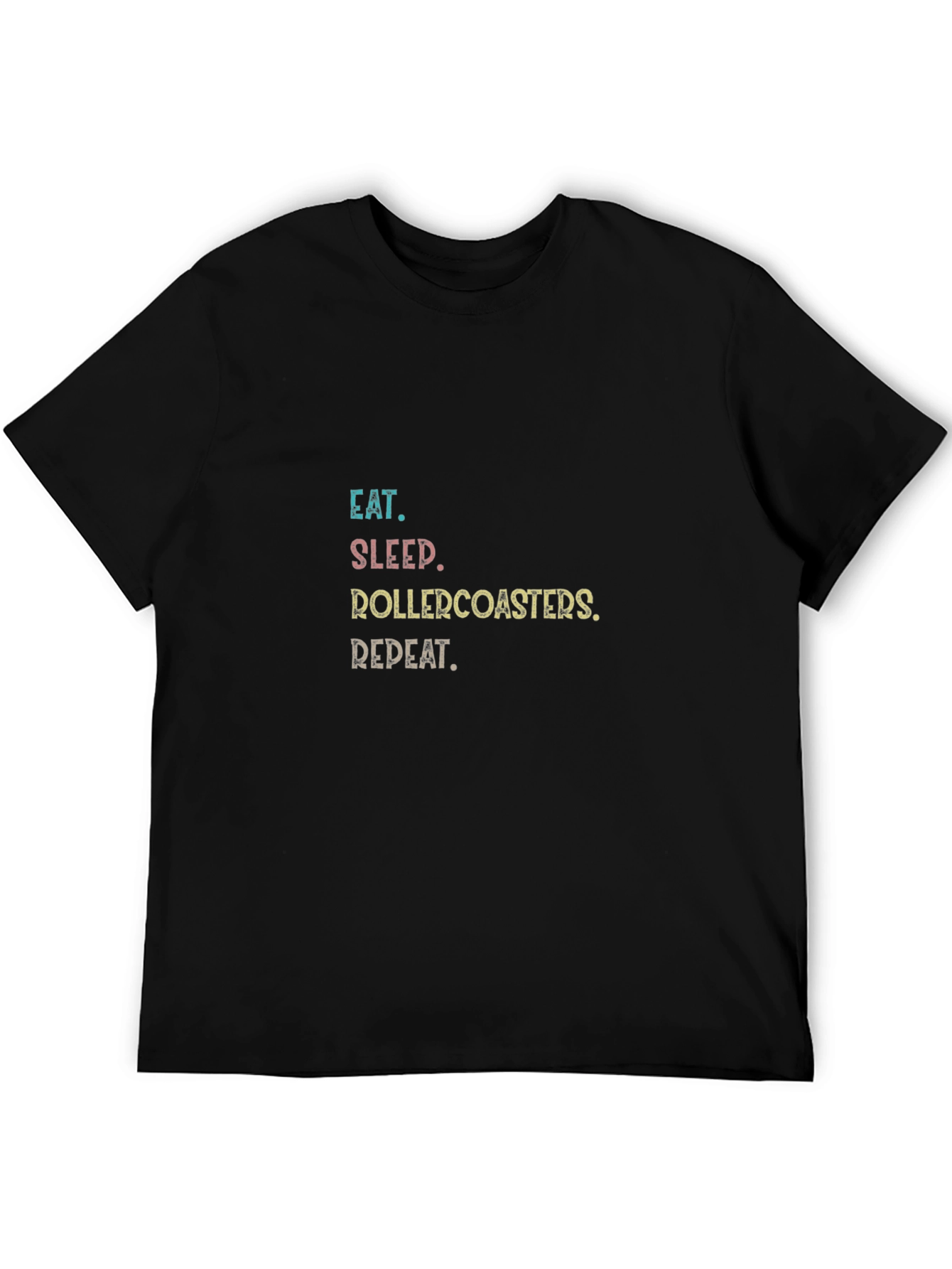 Eat Sleep Rollercoasters Repeat Graphic Tee