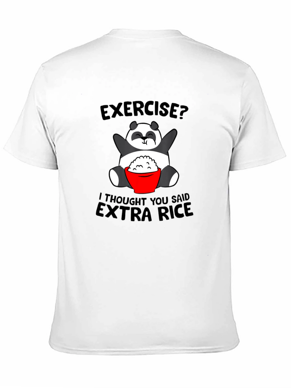 Funny Panda Extra Rice Graphic T-Shirt