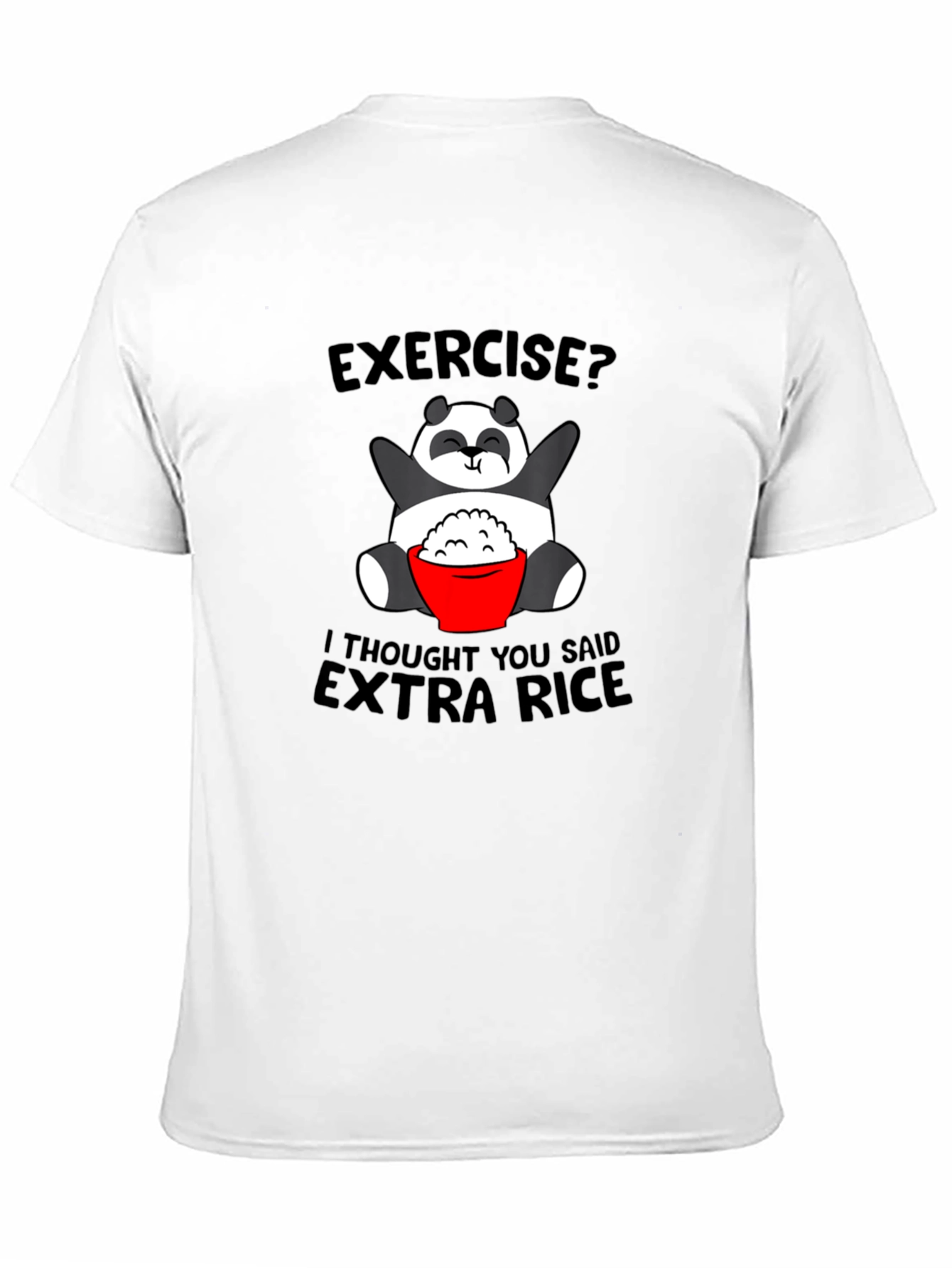 Funny Panda Extra Rice Graphic T-Shirt