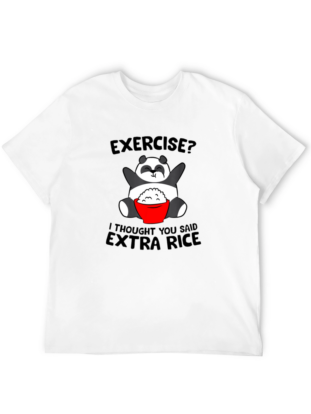 Funny Panda Extra Rice Graphic T-Shirt