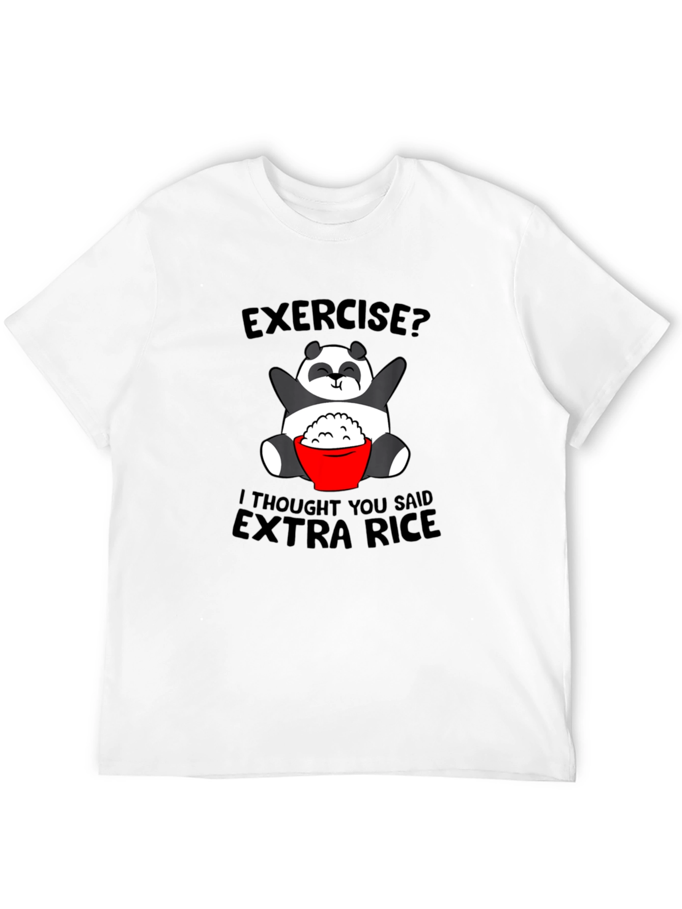Funny Panda Extra Rice Graphic T-Shirt