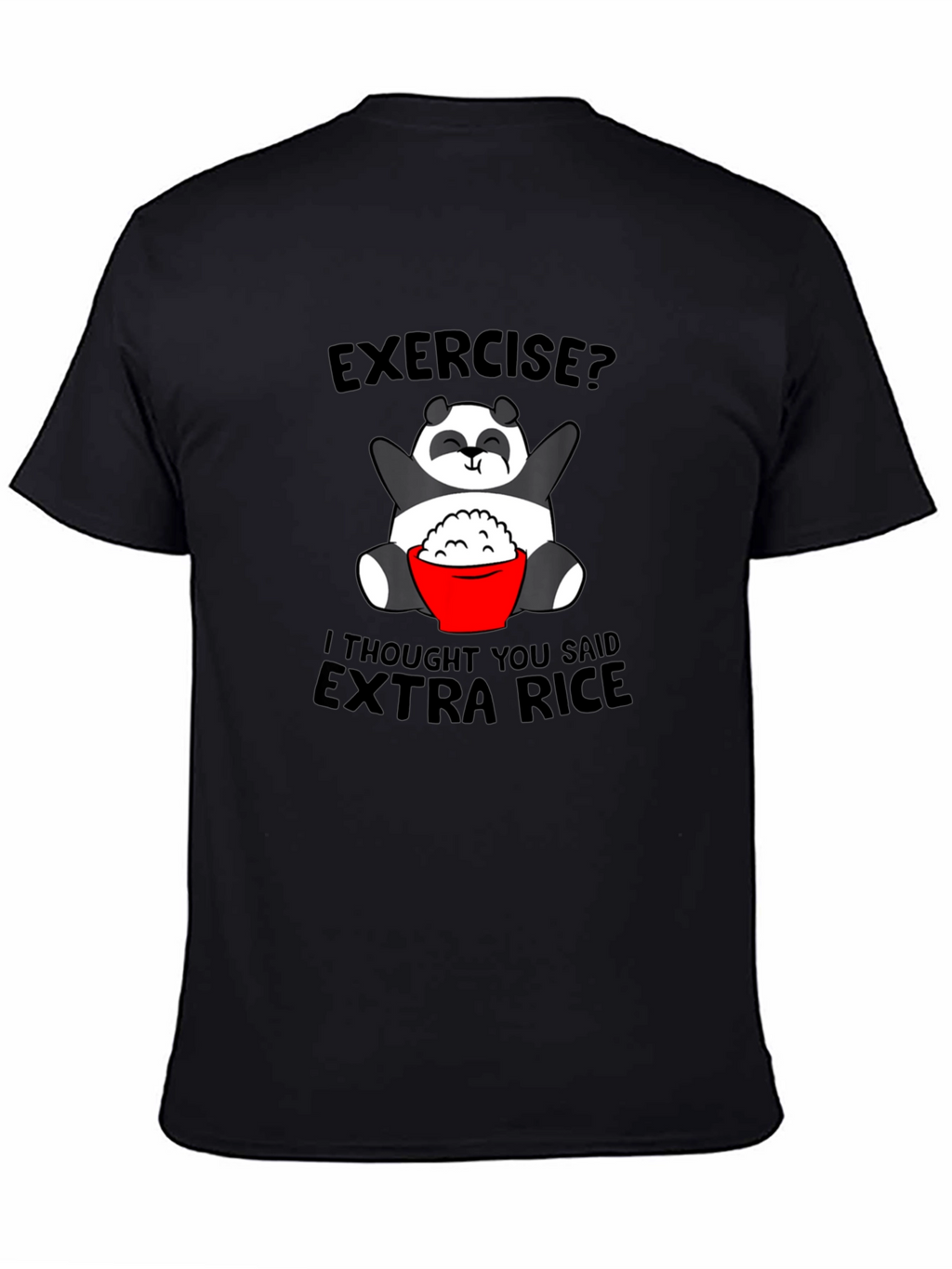 Funny Panda Extra Rice Graphic T-Shirt