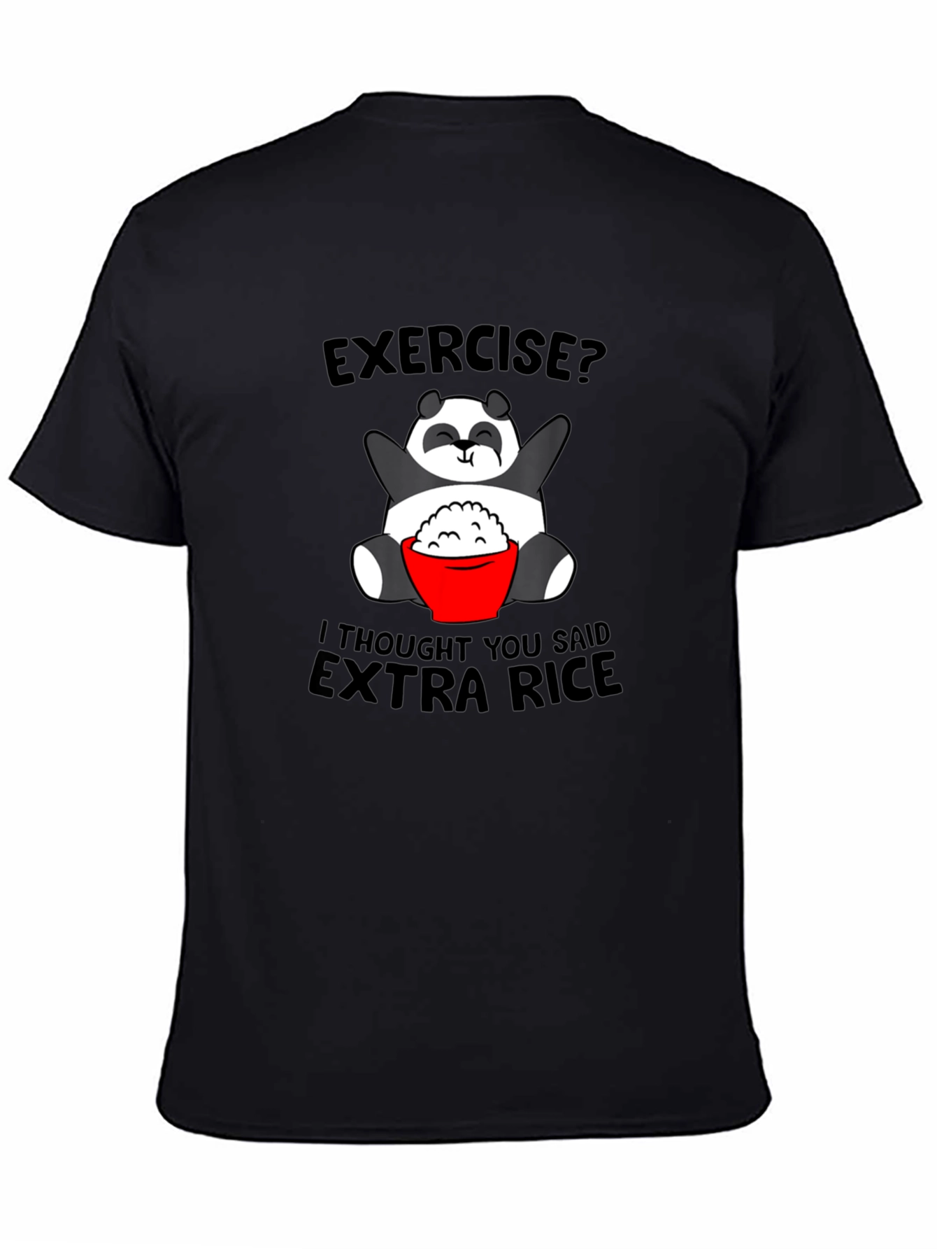 Funny Panda Extra Rice Graphic T-Shirt