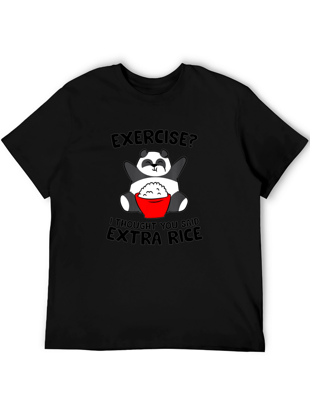 Funny Panda Extra Rice Graphic T-Shirt