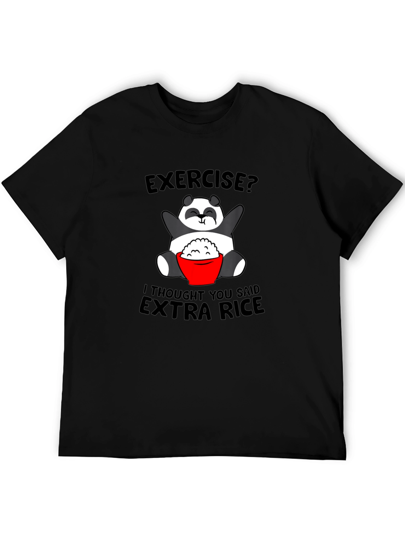 Funny Panda Extra Rice Graphic T-Shirt