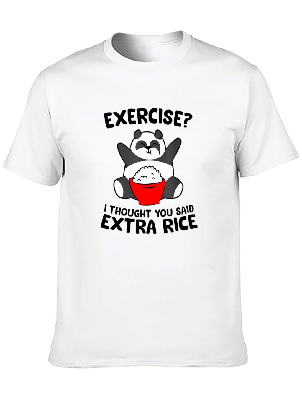 Funny Panda Extra Rice Graphic T-Shirt