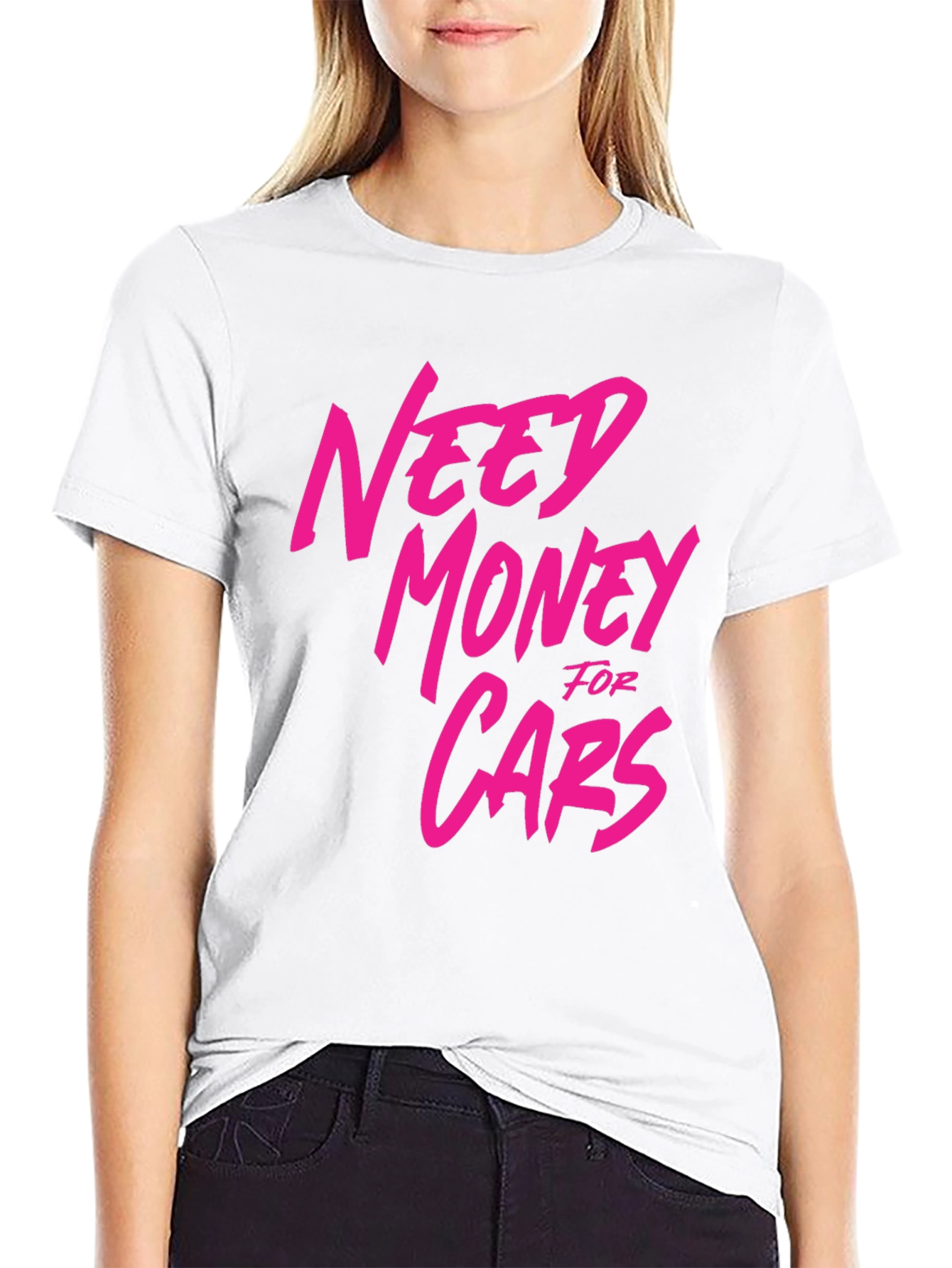 Need Money For Cars Graphic T-Shirt - Black